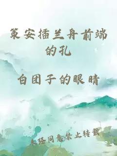 策安插兰舟前端的孔