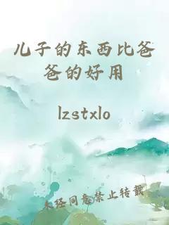 儿子的东西比爸爸的好用